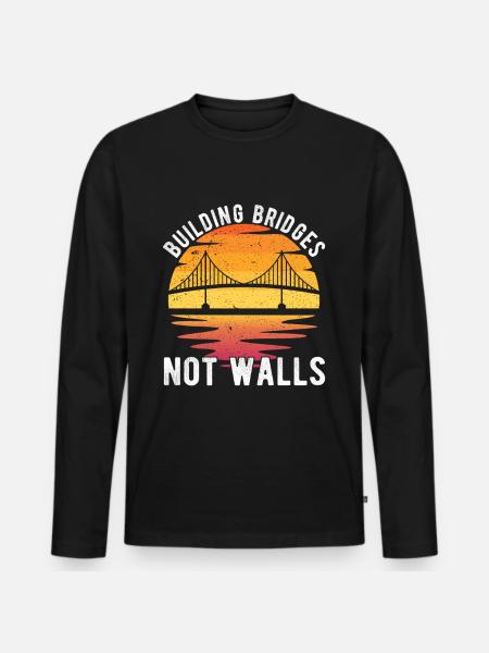 Bridge Engineer Bridge Construction - Men's Premium Organic Long Sleeve Shirt - black