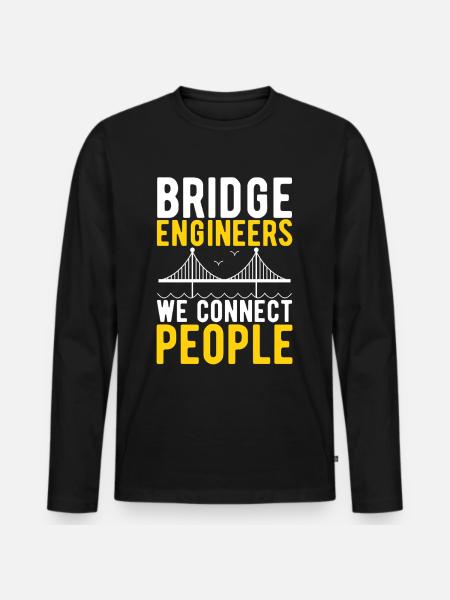 Bridge Engineer Bridge Construction - Men's Premium Organic Long Sleeve Shirt - black