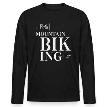 Extreme Sport Dual Slalom Mountain Biking - Men's Premium Organic Long Sleeve Shirt - black - Front - Nico (187cm)