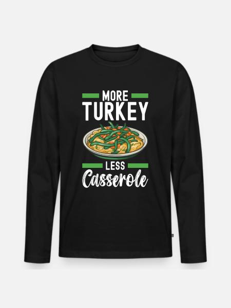 Green Bean Casserole - Men's Premium Organic Long Sleeve Shirt - black