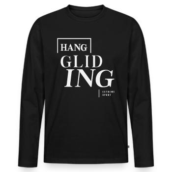 Extremsport Drachenfliegen - Männer Premium Bio Langarmshirt - Schwarz - Vorne - Nico (187cm)