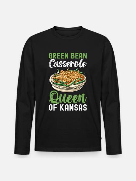 Green Bean Casserole - Men's Premium Organic Long Sleeve Shirt - black