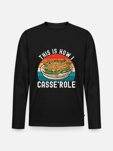 Green Bean Casserole - Men's Premium Organic Long Sleeve Shirt - black