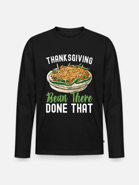 Green Bean Casserole - Men's Premium Organic Long Sleeve Shirt - black