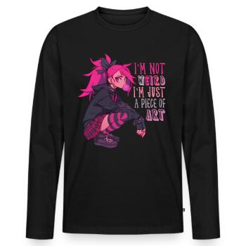 Juste Œuvre D’art Yami Kawaii Anime Fille Goth - T-shirt manches longues Premium bio Homme - noir - Devant - Nico (187cm)