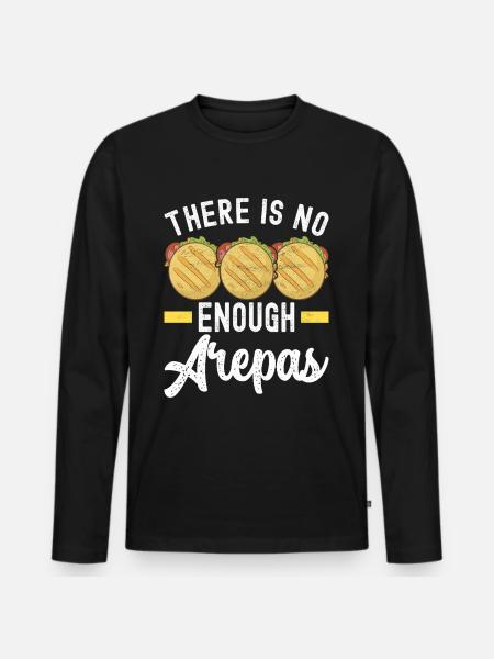Arepas vénézuélienne - T-shirt manches longues Premium bio Homme - noir