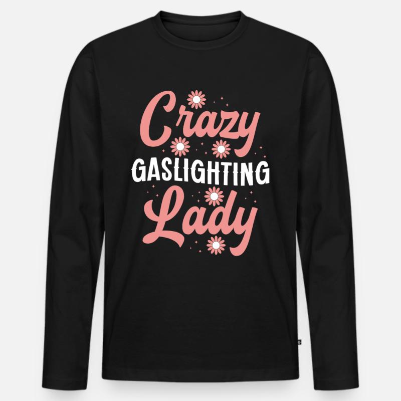 Gaslighting Gaslighter - Männer Premium Bio Langarmshirt - Schwarz