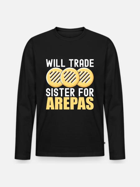 Venezuelan Arepas - Men's Premium Organic Long Sleeve Shirt - black