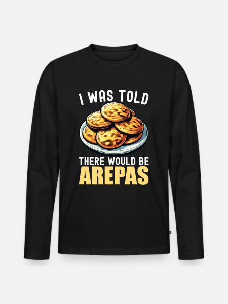 Arepas vénézuélienne - T-shirt manches longues Premium bio Homme - noir