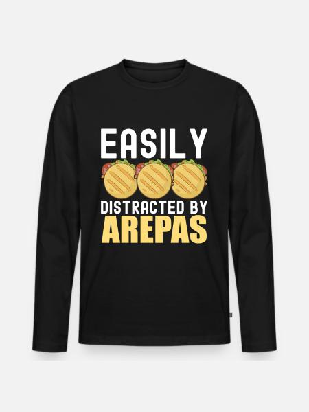 Venezuelan Arepas - Men's Premium Organic Long Sleeve Shirt - black