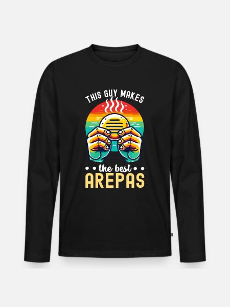 Venezuelan Arepas - Men's Premium Organic Long Sleeve Shirt - black