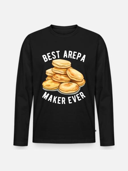 Arepas vénézuélienne - T-shirt manches longues Premium bio Homme - noir