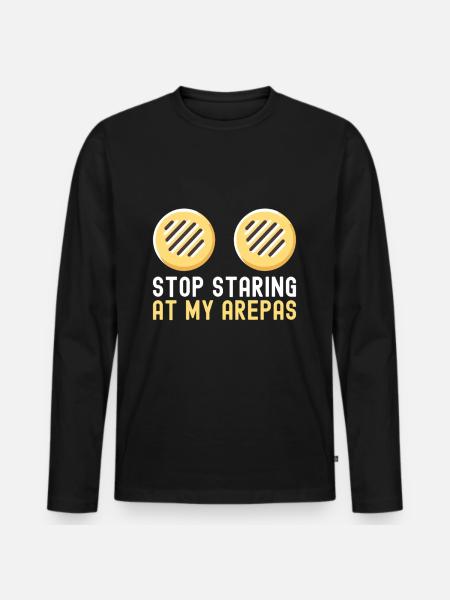Venezuelan Arepas - Men's Premium Organic Long Sleeve Shirt - black