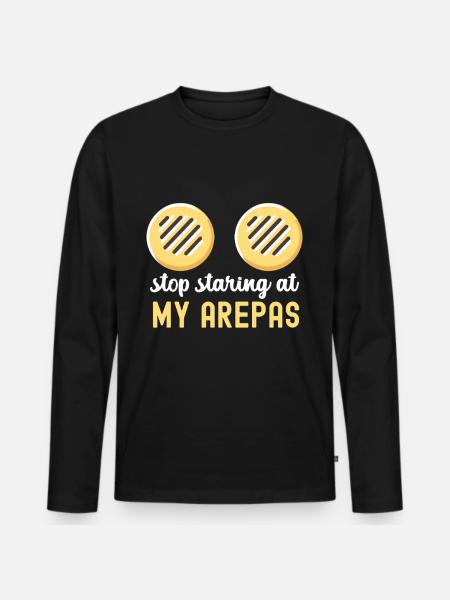 Venezuelan Arepas - Men's Premium Organic Long Sleeve Shirt - black