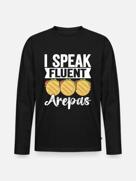 Venezuelan Arepas - Men's Premium Organic Long Sleeve Shirt - black