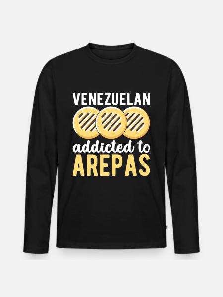 Venezuelan Arepas - Men's Premium Organic Long Sleeve Shirt - black