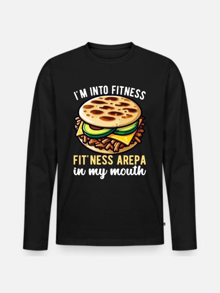 Venezolanische Arepas - Männer Premium Bio Langarmshirt - Schwarz