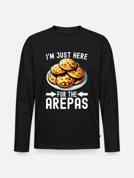 Venezuelan Arepas - Men's Premium Organic Long Sleeve Shirt - black