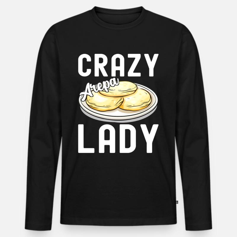Venezolanische Arepas - Männer Premium Bio Langarmshirt - Schwarz