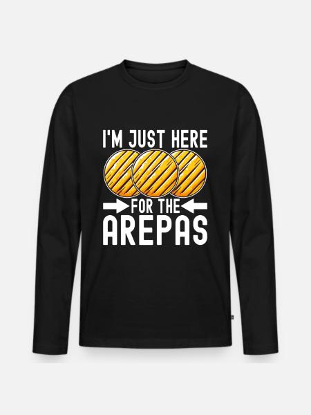 Venezuelan Arepas - Men's Premium Organic Long Sleeve Shirt - black