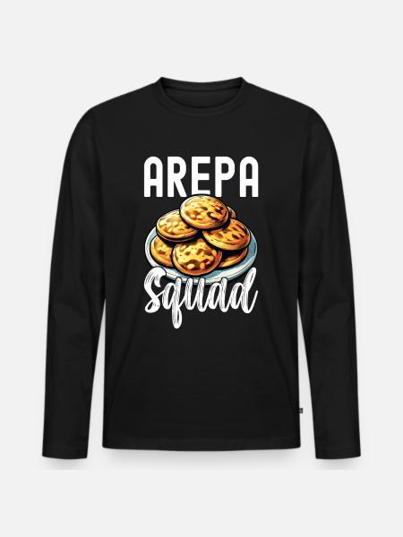 Venezuelan Arepas - Men's Premium Organic Long Sleeve Shirt - black