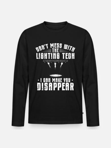 Lichttechniker Beleuchtungstechniker Lichttechnik - Männer Premium Bio Langarmshirt - Schwarz
