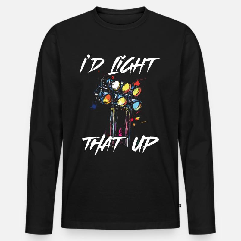 Lichttechniker Beleuchtungstechniker Lichttechnik - Männer Premium Bio Langarmshirt - Schwarz
