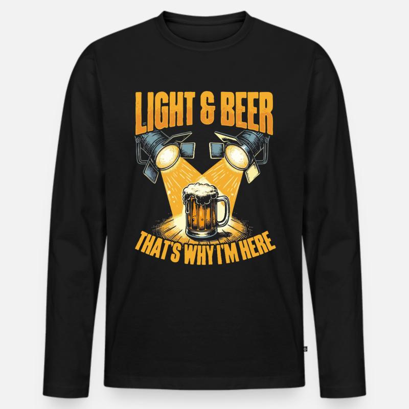 Lichttechniker Beleuchtungstechniker Lichttechnik - Männer Premium Bio Langarmshirt - Schwarz