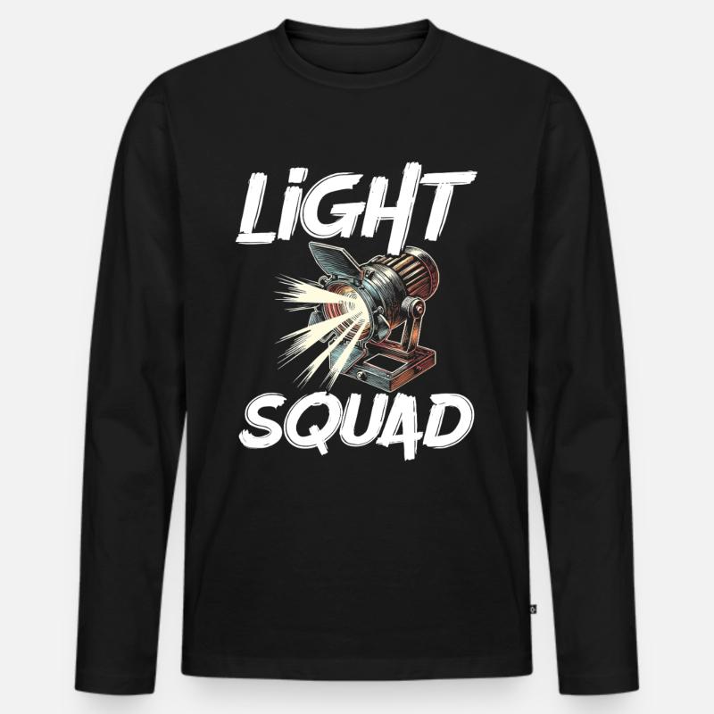 Lichttechniker Beleuchtungstechniker Lichttechnik - Männer Premium Bio Langarmshirt - Schwarz