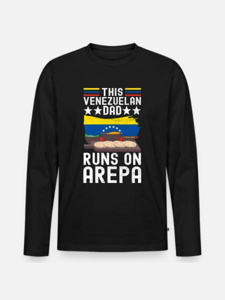 Arepas vénézuélienne - T-shirt manches longues Premium bio Homme - noir