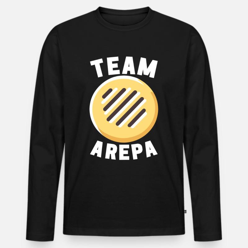 Venezolanische Arepas - Männer Premium Bio Langarmshirt - Schwarz