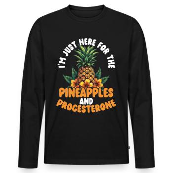 Infertility awareness IVF fertilization - Men's Premium Organic Long Sleeve Shirt - black - Front - Nico (187cm)