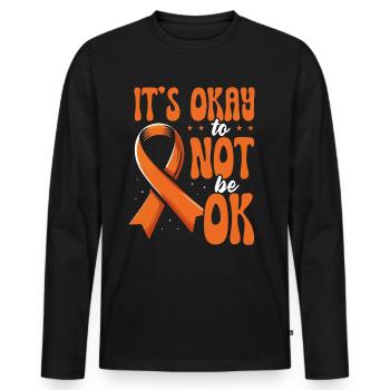 Infertility awareness IVF fertilization - Men's Premium Organic Long Sleeve Shirt - black - Front - Nico (187cm)