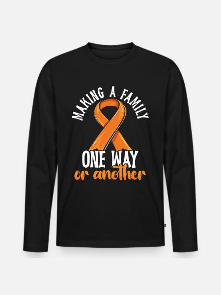 Infertility awareness IVF fertilization - Men's Premium Organic Long Sleeve Shirt - black
