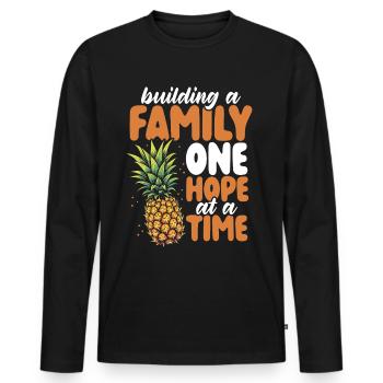 Infertility awareness IVF fertilization - Men's Premium Organic Long Sleeve Shirt - black - Front - Nico (187cm)