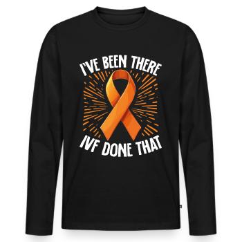 Infertility awareness IVF fertilization - Men's Premium Organic Long Sleeve Shirt - black - Front - Nico (187cm)
