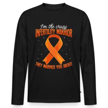 Infertility awareness IVF fertilization - Men's Premium Organic Long Sleeve Shirt - black - Front - Nico (187cm)