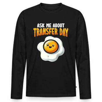 Bewusstsein für Unfruchtbarkeit IVF Befruchtung - Männer Premium Bio Langarmshirt - Schwarz - Vorne - Nico (187cm)