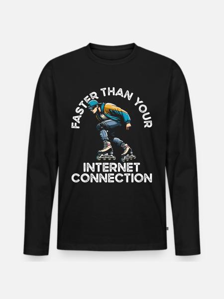 Inline Skating Rollerblading Inline Skates - Männer Premium Bio Langarmshirt - Schwarz