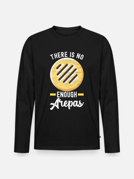 Venezuelan Arepas - Men's Premium Organic Long Sleeve Shirt - black