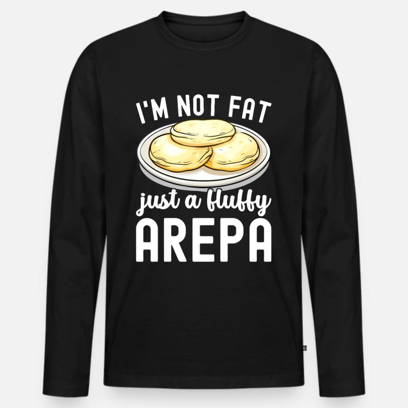 Venezolanische Arepas - Männer Premium Bio Langarmshirt - Schwarz