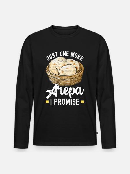 Venezuelan Arepas - Men's Premium Organic Long Sleeve Shirt - black