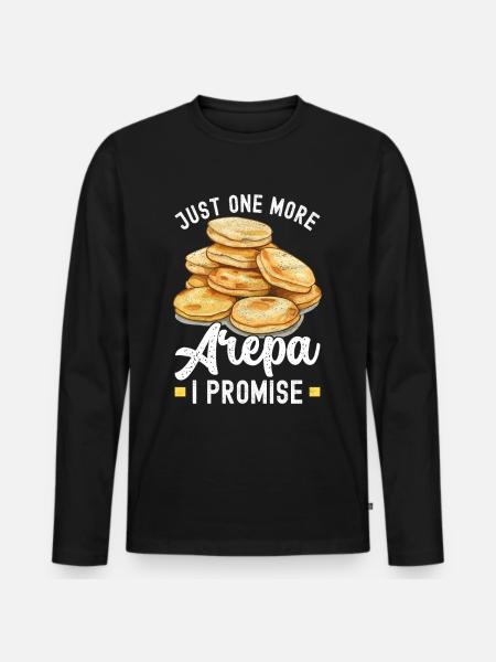 Venezuelan Arepas - Men's Premium Organic Long Sleeve Shirt - black