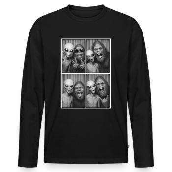 Bigfoot, Alien, Photo, Photo Booth, Alien - Men's Premium Organic Long Sleeve Shirt - black - Front - Nico (187cm)