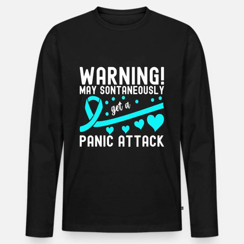 Angststörung Anxiety disorder - Männer Premium Bio Langarmshirt - Schwarz