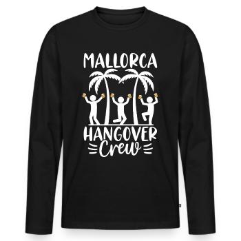 Malle Hangover Crew - T-shirt manches longues Premium bio Homme - noir - Devant - Nico (187cm)