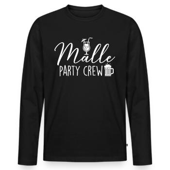Malle Party Crew - T-shirt manches longues Premium bio Homme - noir - Devant - Nico (187cm)