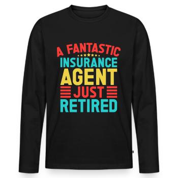 Insurance Agent Just Retired Funny Insurance - Männer Premium Bio Langarmshirt - Schwarz - Vorne - Nico (187cm)