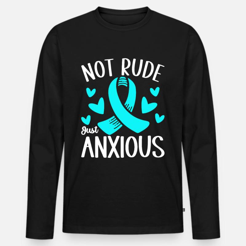 Angststörung Anxiety disorder - Männer Premium Bio Langarmshirt - Schwarz