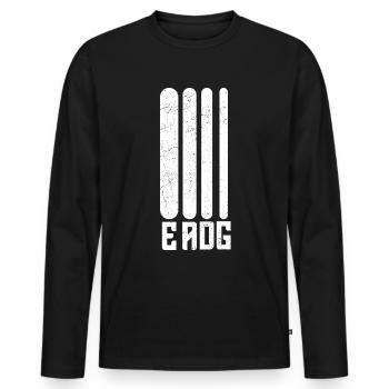 Guitar EADG Bass Bassist Guitar Player - Men's Premium Organic Long Sleeve Shirt - black - Front - Nico (187cm)